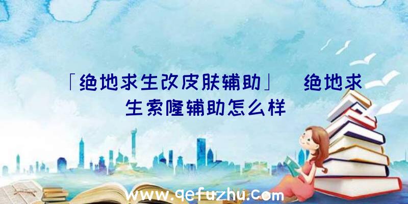 「绝地求生改皮肤辅助」|绝地求生索隆辅助怎么样